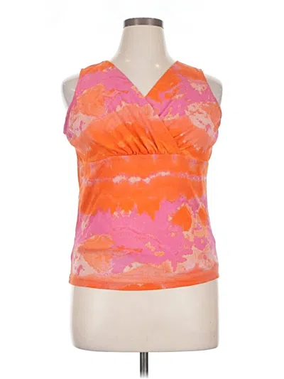 Pre-owned Chaps Sleeveless Blouse In Orange