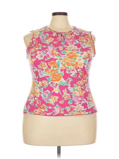 Pre-owned Chaps Sleeveless Blouse In Pink
