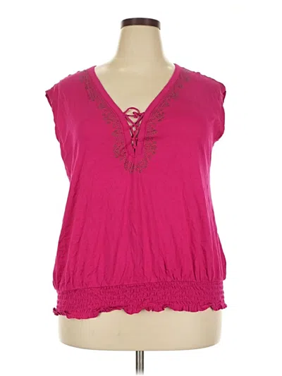 Pre-owned Chaps Sleeveless Blouse In Pink
