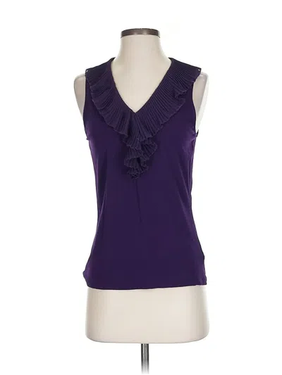 Pre-owned Chaps Sleeveless Blouse In Purple
