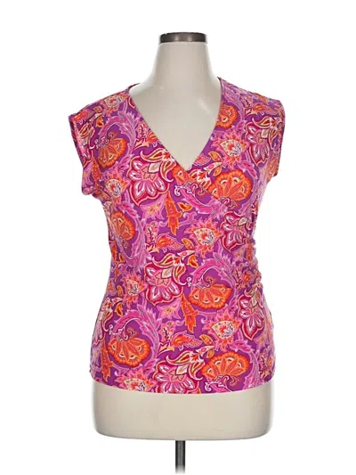 Pre-owned Chaps Sleeveless Blouse In Purple