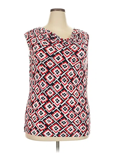 Pre-owned Chaps Sleeveless Blouse In Red