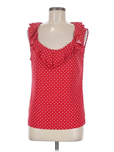 Pre-owned Chaps Sleeveless Blouse In Red