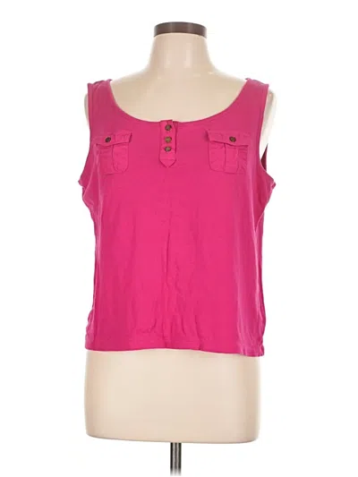 Pre-owned Chaps Sleeveless Top Pink Scoop Neck Tops