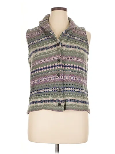 Pre-owned Chaps Sweater Vest In Green