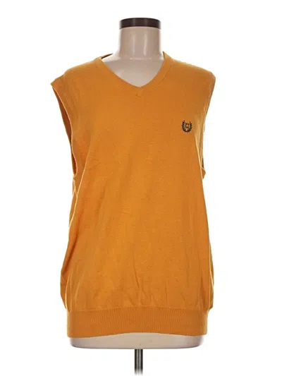 Pre-owned Chaps Sweater Vest In Orange