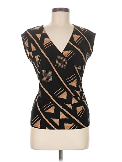 Pre-owned Chaps Tank Top Gold Plunge Neckline Tops