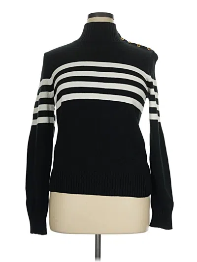 Pre-owned Chaps Turtleneck Sweater In Black