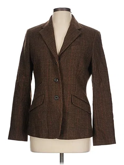 Pre-owned Chaps Wool Blazer Jacket In Brown