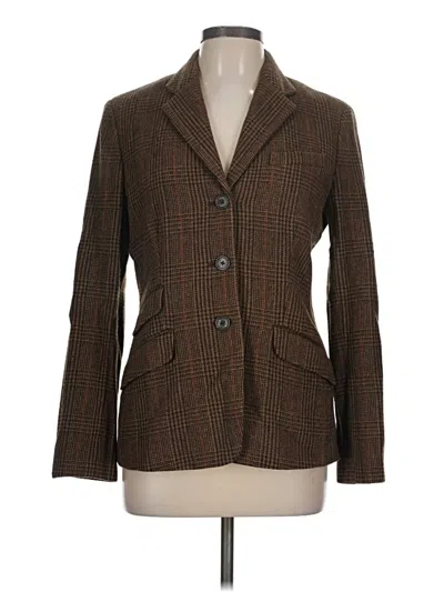Pre-owned Chaps Wool Blazer Jacket In Brown