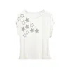 Chapter London Women's White Starburst Shirt Sleeve T-shirt Ivory In White