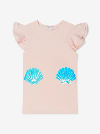 Charabia Babies' Girls Cotton Sea Shell Dress 4 Yrs Pink