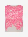 CHARABIA GIRLS EMBROIDERED FLOWER TOP 2 YRS PINK