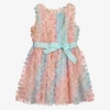CHARABIA GIRLS FLORAL TULLE DRESS