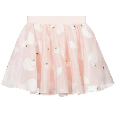 Charabia Kids' Girls Pink Organza Swan Skirt