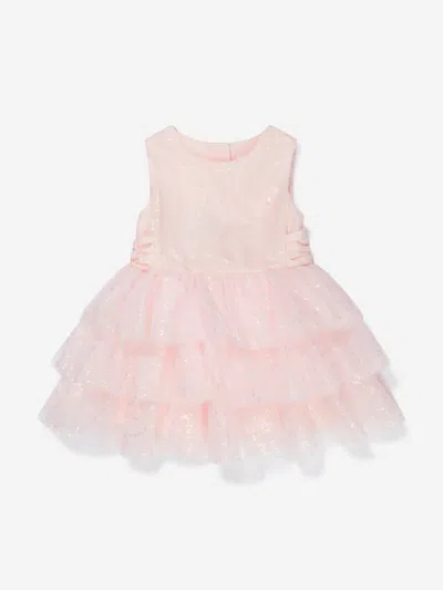 Charabia Kids' Girls Sleeveless Ruffle Dress 10 Yrs Pink