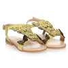 CHARABIA GIRLS YELLOW LEATHER SANDALS