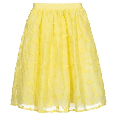 Charabia Kids' Girls Yellow Organza Skirt