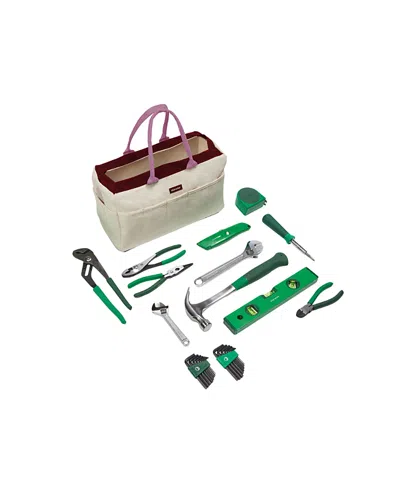 Character Carry-all 13-piece Tool Set With Tool Bag In Wine