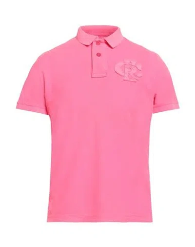 Charapa Man Polo Shirt Fuchsia Size S Cotton In Pink
