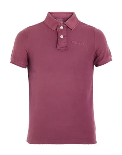Charapa Man Polo Shirt Plum Size S Cotton In Purple