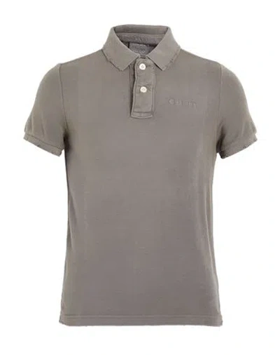 Charapa Man Polo Shirt Taupe Size S Cotton In Gray