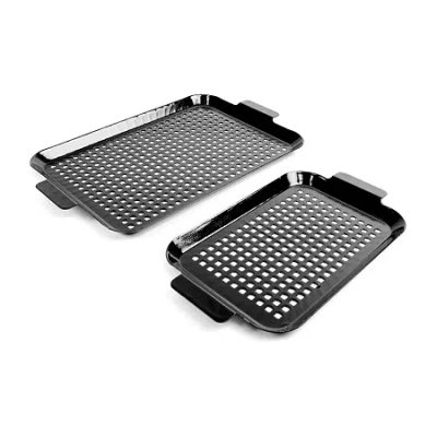 Charcoal Companion Porcelain 2-pc. Grilling Grid Set In Black