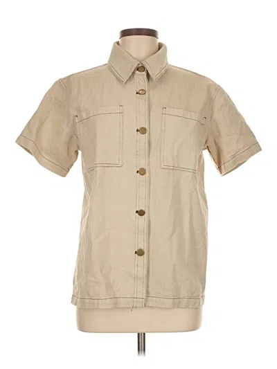 Pre-owned Charcoal Short Sleeve Button Down Shirt In Brown