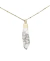 Charged Howlite Pendant Necklace In Howlite
