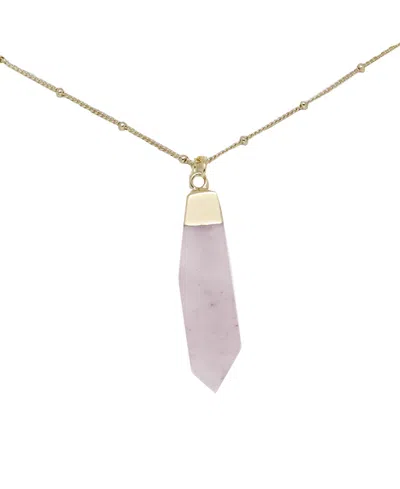 Charged Rose Quartz Pendant Necklace