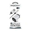 Chargeworx 6 Lightning Connector Dual Usb Charger In Silver