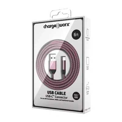 Chargeworx 6ft Usb C Cable Type C Connector In Yellow