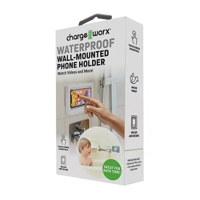 Chargeworx Shower Phone Holder In White