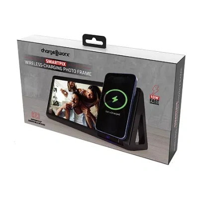 Chargeworx Smartpix Wireless Photo Frame In Black