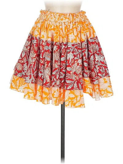 Pre-owned Charina Sarte Casual Skirt In Orange