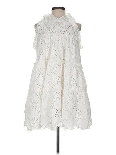 Pre-owned Charina Sarte Cocktail Dress In White