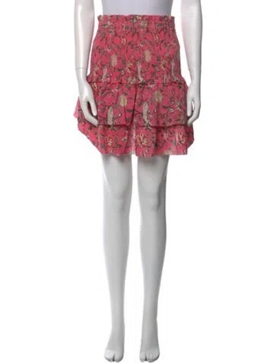 Pre-owned Charina Sarte Floral Print Mini Skirt In Pink