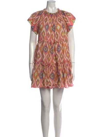 Pre-owned Charina Sarte Printed Mini Dress In Pink