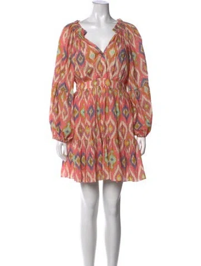 Pre-owned Charina Sarte Printed Mini Dress In Pink