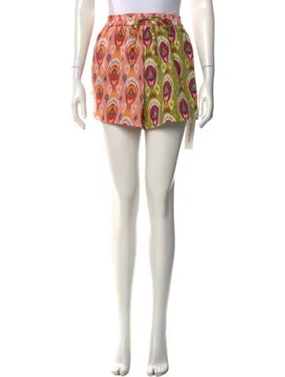 Pre-owned Charina Sarte Printed Mini Shorts In Pink