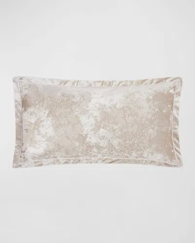 Charisma Melange Velvet Bolster Pillow In Neutral