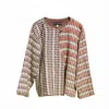 Charkha & Loom Women's Grey / White / Red Warbler Plaid Jacket Red & Grey In Multi