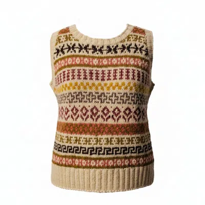 Charkha & Loom Women's Woodpecker Lahauli Vest White In Multi