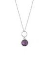 Charlene K Silver Amethyst Pendant In Multi