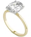 Charles & Colvard Classic Basket Solitaire Engagement Ring (3 Ct. T.w.) In Two-tone 14k Gold In 14k Two Tone