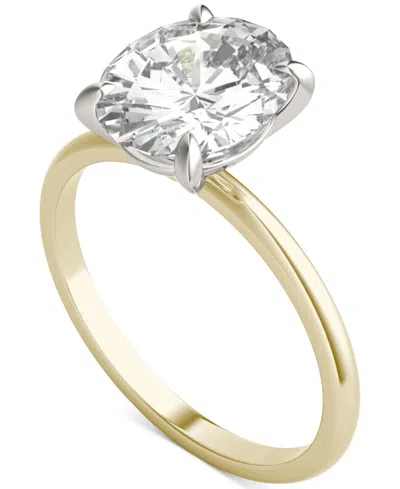 Charles & Colvard Classic Basket Solitaire Engagement Ring (3 Ct. T.w.) In Two-tone 14k Gold In 14k Two Tone