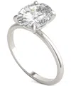 Charles & Colvard Moissanite Classic Basket Solitaire Engagement Ring (3 Ct. T.w.) In Two-tone 14k Gold In 14k White Gold