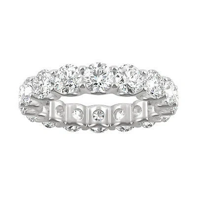 Pre-owned Charles & Colvard Lab-created Moissanite Eternity Band In 14k White Gold