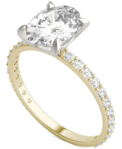 Charles & Colvard Moissanite Classic Basket Solitaire Engagement Ring (2-1/2 Ct. T.w.) In Two-tone 14k Gold In 14k Two Tone