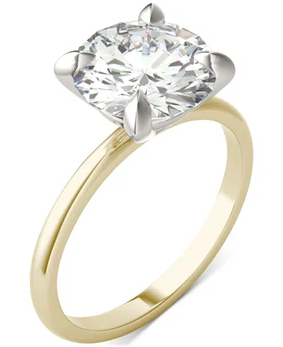CHARLES & COLVARD MOISSANITE CLASSIC BASKET SOLITAIRE ENGAGEMENT RING (3 CT. T.W.) IN TWO-TONE 14K GOLD